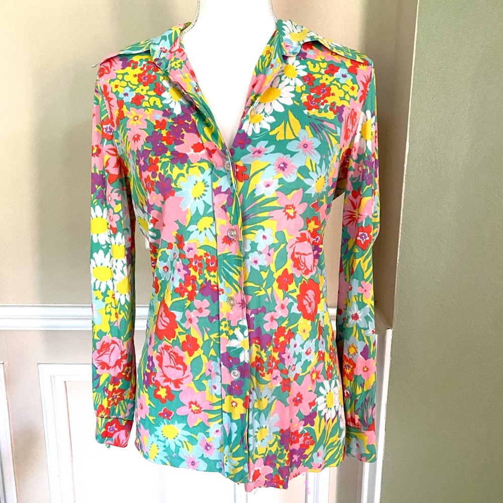 Vintage 70s Flower Power Top